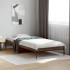 Estructura cama madera ingeniería metal roble marrón 75x190