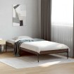 Estructura cama madera ingeniería metal roble marrón 75x190 cm