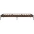 Estructura cama madera ingeniería metal roble marrón 75x190