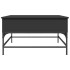 Mesa de centro madera de ingeniería y metal negro 80x80x45
