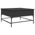 Mesa de centro madera de ingeniería y metal negro 80x80x45