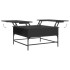 Mesa de centro madera de ingeniería y metal negro 80x80x45