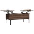 Mesa de centro madera ingeniería metal roble marrón