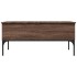 Mesa de centro madera ingeniería metal roble marrón