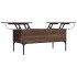 Mesa de centro madera ingeniería metal roble marrón