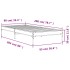 Estructura cama madera ingeniería metal gris Sonoma 90x200