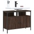 Armario lavabo baño madera ingeniería roble marrón 80x30x60