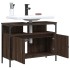 Armario lavabo baño madera ingeniería roble marrón 80x30x60