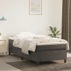 Estructura de cama sin colchón terciopelo gris oscuro 80x200 cm