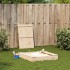 Arenero con tapa madera maciza de pino 111x111x19,5