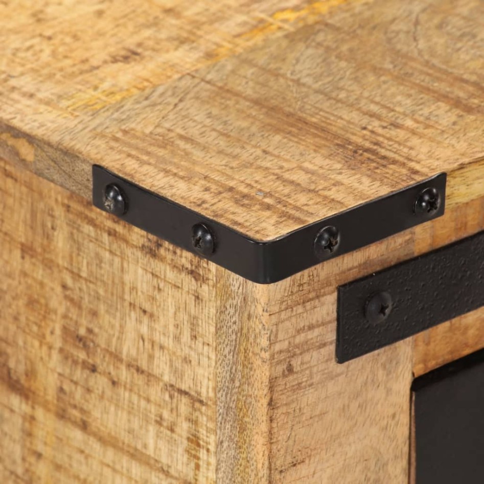 Mesita de noche madera maciza de mango 40x40x45