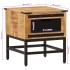 Mesita de noche madera maciza de mango 40x40x45