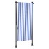 Persiana enrollable exterior tela acero azul blanco 120x270