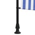 Persiana enrollable exterior tela acero azul blanco 120x270
