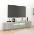 Mueble para TV con luces LED gris hormigón 180x35x40