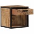 Mesita de noche madera maciza de mango 40x35x40