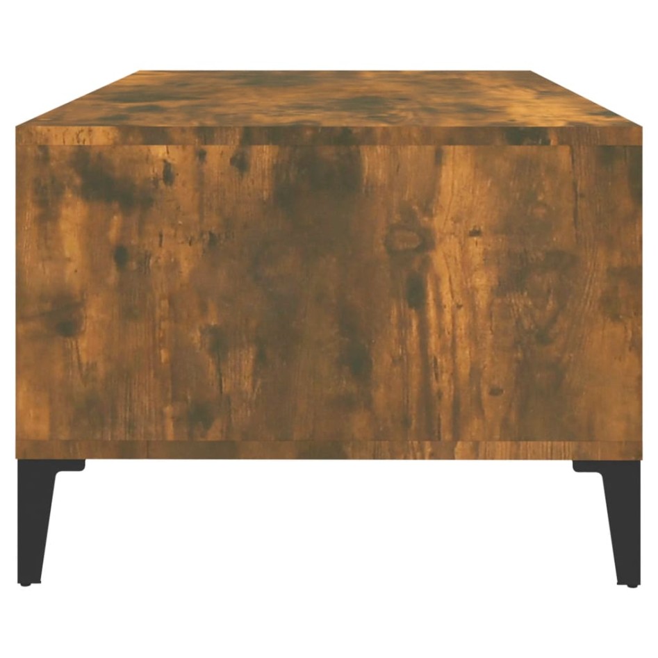Mesa de centro madera contrachapada roble ahumado 90x50x36,5