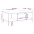 Mesa de centro madera contrachapada roble ahumado 90x50x36,5