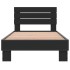Estructura de cama madera de ingeniería y metal negra 75x190