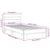 Estructura de cama madera de ingeniería y metal negra 75x190