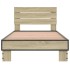 Estructura cama madera ingeniería metal roble Sonoma 90x190