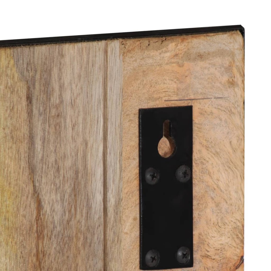 Perchero madera maciza de mango rugosa 35x8x110