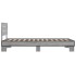 Estructura cama madera ingeniería metal gris Sonoma 90x200