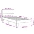 Estructura cama madera ingeniería metal gris Sonoma 90x200