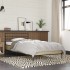 Estructura cama madera ingeniería metal roble Sonoma 90x190