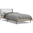 Estructura cama madera ingeniería metal roble Sonoma 90x190