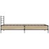 Estructura cama madera ingeniería metal roble Sonoma 90x190