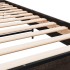 Estructura cama madera ingeniería metal roble marrón 90x200