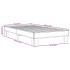 Estructura cama madera ingeniería metal roble Sonoma 90x190