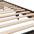 Estructura cama madera ingeniería metal roble marrón 90x200