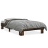 Estructura cama madera ingeniería metal roble humo 100x200