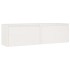 Armarios de pared 2 uds madera maciza pino blanco 60x30x35