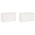 Armarios de pared 2 uds madera maciza pino blanco 60x30x35