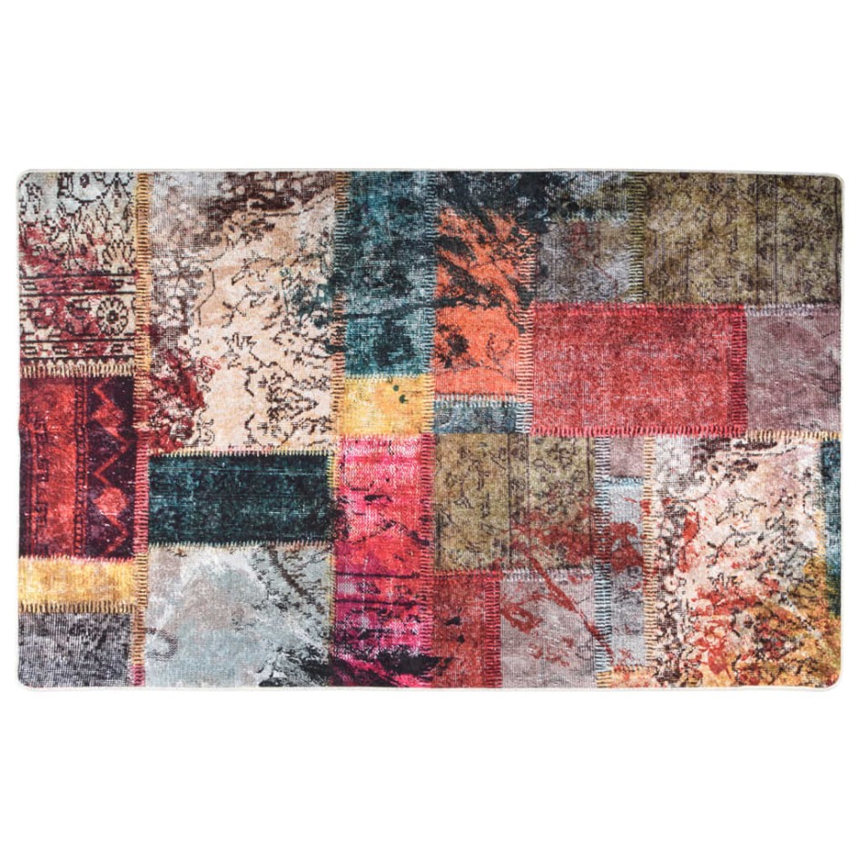 Alfombra lavable patchwork antideslizante multicolor 160x230