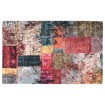 Alfombra lavable patchwork antideslizante multicolor 160x230 cm