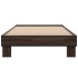 Estructura cama madera ingeniería metal roble marrón 75x190