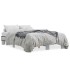 Estructura cama madera ingeniería metal gris Sonoma 135x190