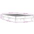 Estructura cama madera ingeniería metal gris Sonoma 135x190