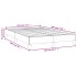 Estructura de cama sin colchón tela gris taupe 120x190