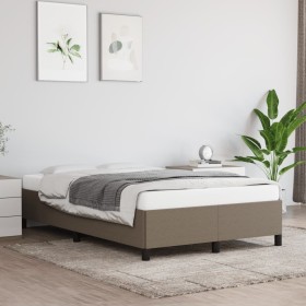 Estructura de cama sin colchón tela gris taupe 120x190