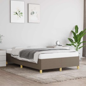 Estructura de cama sin colchón tela gris taupe 120x190