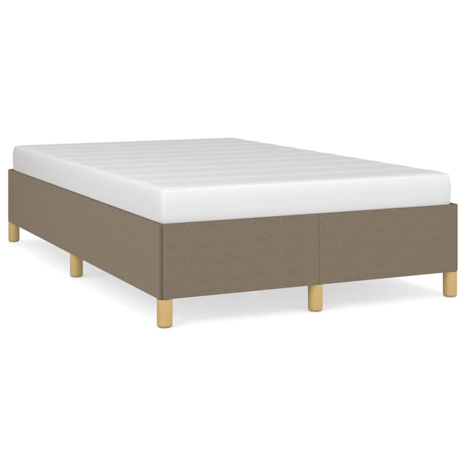 Estructura de cama sin colchón tela gris taupe 120x190