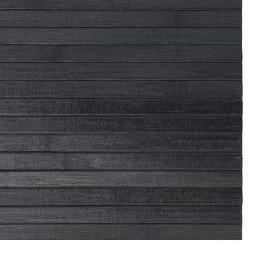 Alfombra rectangular bambú gris 100x500