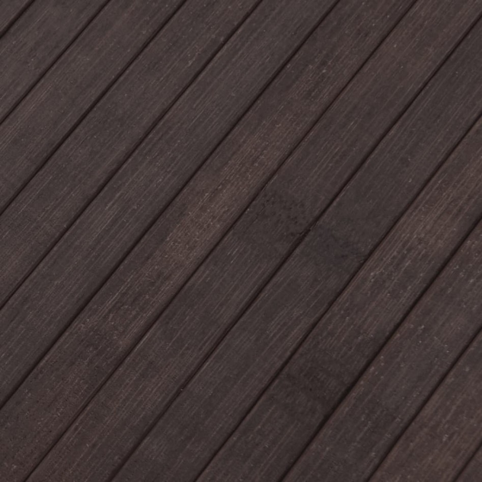 Alfombra rectangular bambú marrón oscuro 80x1000