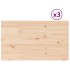 Tablero de mesa rectangular 3 uds madera de pino 80x47x1,7