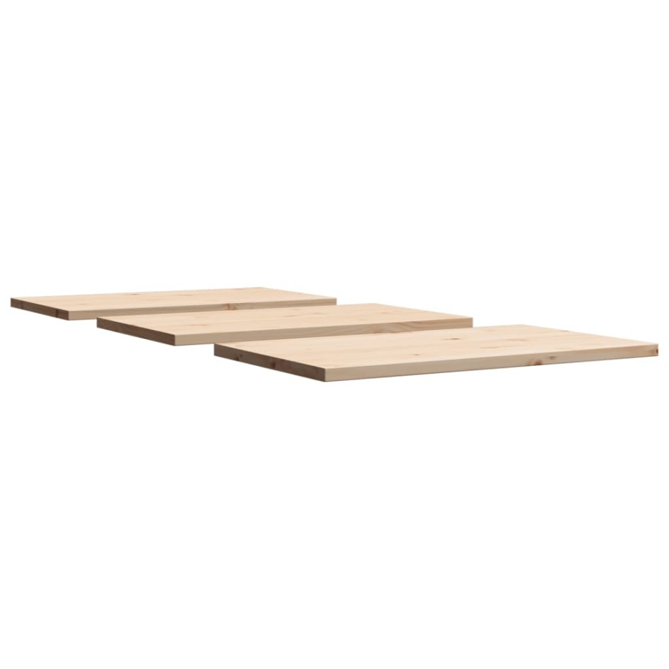 Tablero de mesa rectangular 3 uds madera de pino 80x47x2,5